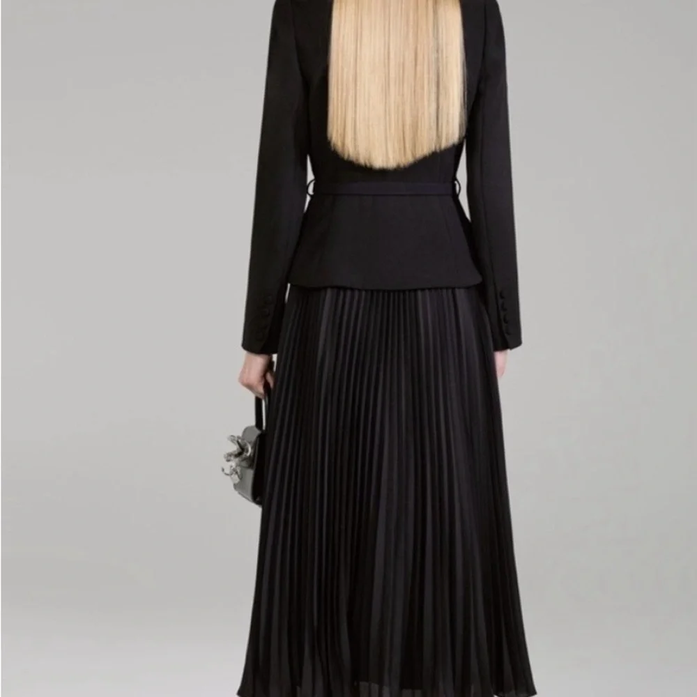 Self-Portrait Blazer Pleated Skirt Dress - Picture 3 of 8